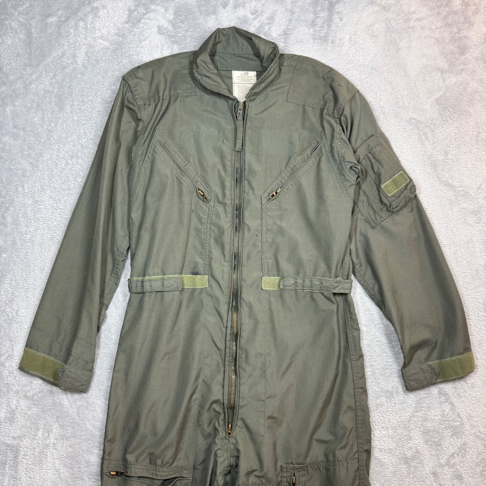 Vintage Propper CWU-27/P Coveralls Mens 40R Green Flight Suit Military Pilot 90s